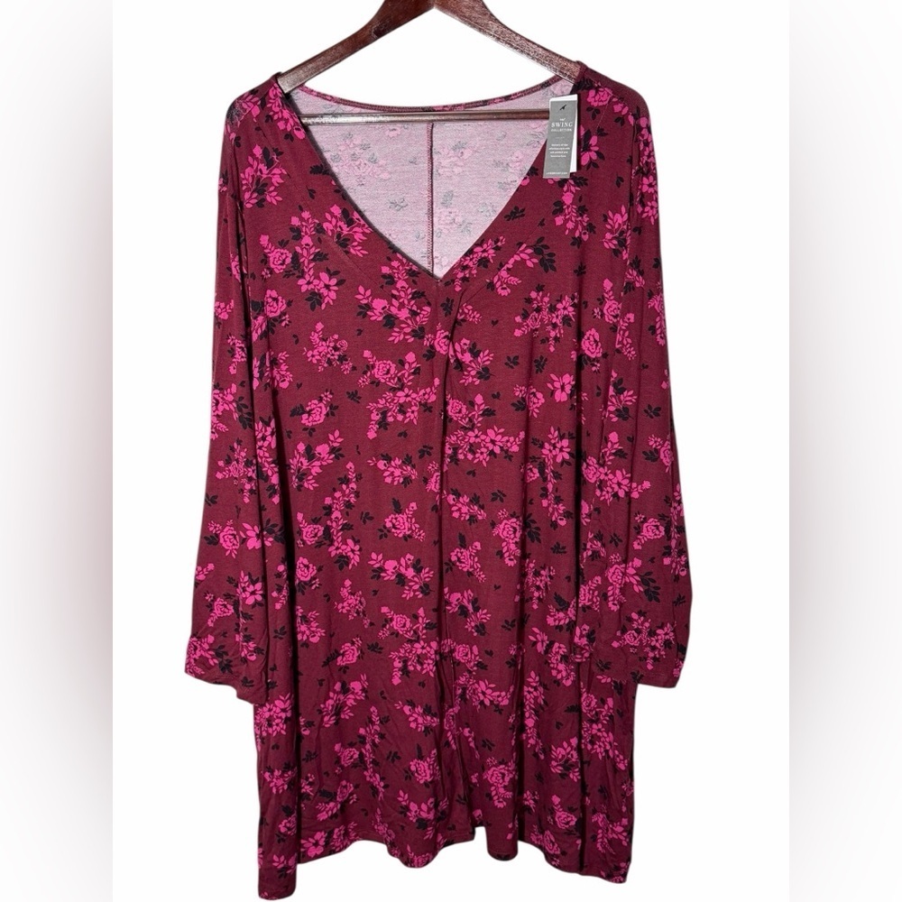 Lane Bryant red/pink Floral Top – Size 34/36 (6x) New with tags